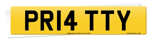 Registration number PR14 TTY